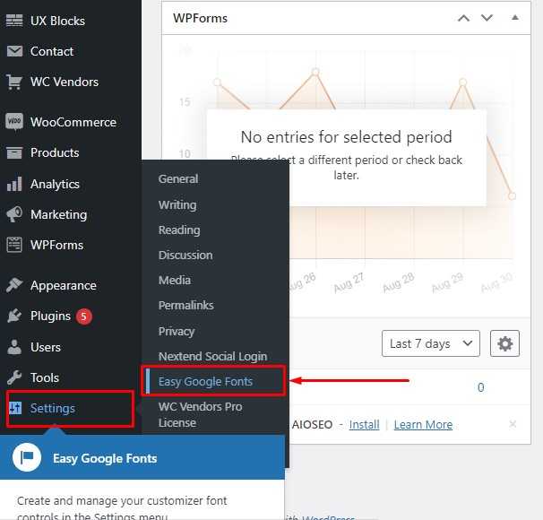 Как поменять шрифт на всем сайте wordpress