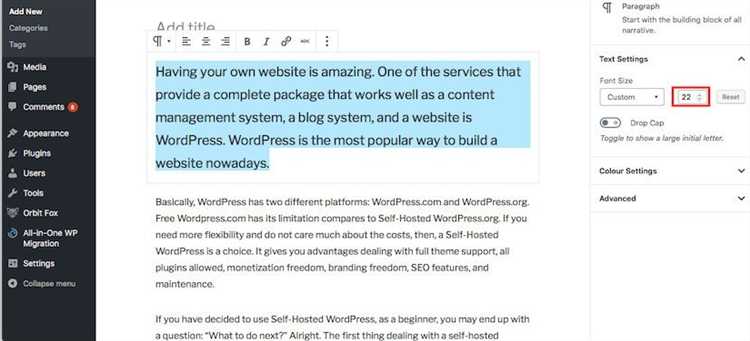 Как выбрать шрифт для сайта в WordPress?