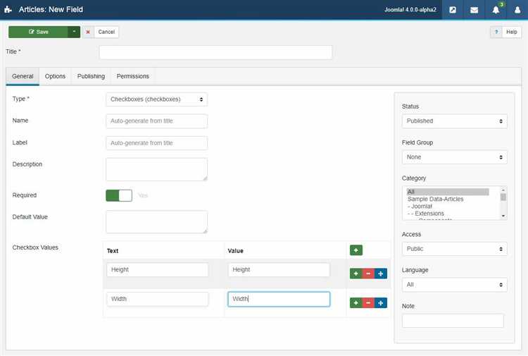 Настройка пользовательских полей в Joomla 3