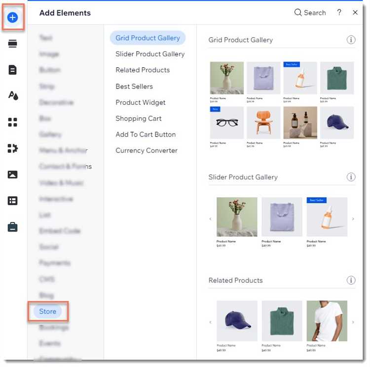 Как настроить фильтрацию по категориям товаров в Wix
