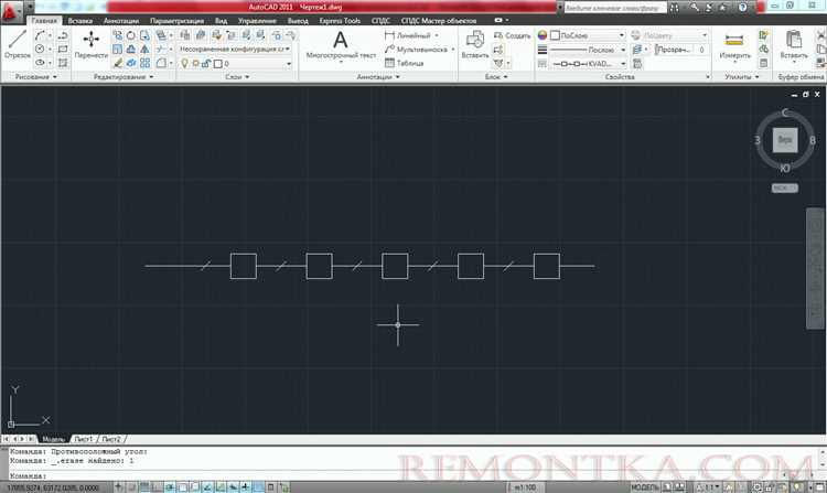 Очистка чертежа с помощью команды PURGE