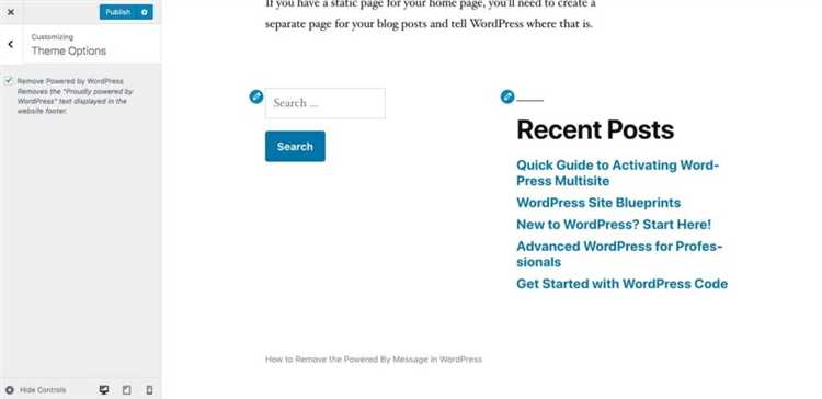 Редактирование footer.php в дочерней теме