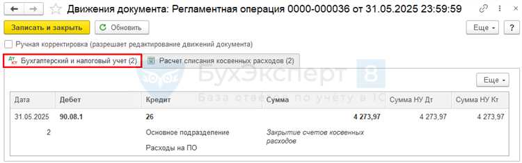 Проведение документа 