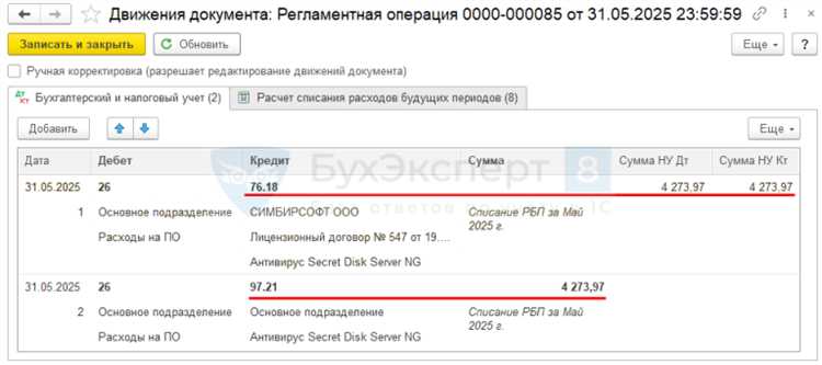Регистрация продажи неисключительных прав через документ 