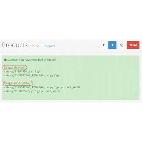 Удаление товаров через базу данных OpenCart