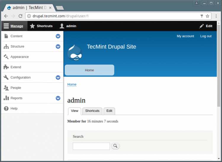 Установка и настройка базы данных MySQL для Drupal