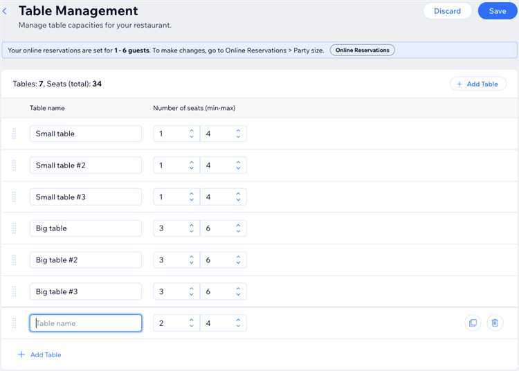Изменение стиля таблицы в редакторе Wix