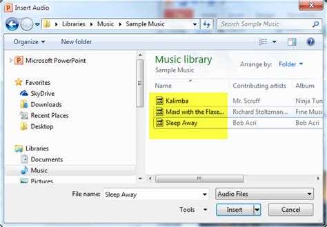 Как воспроизвести аудио в vba powerpoint