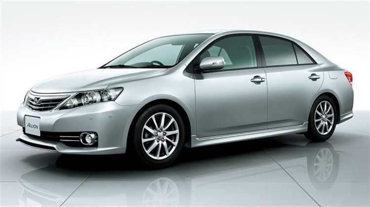 Как цена Toyota Allion изменилась в течение последних 5 лет?