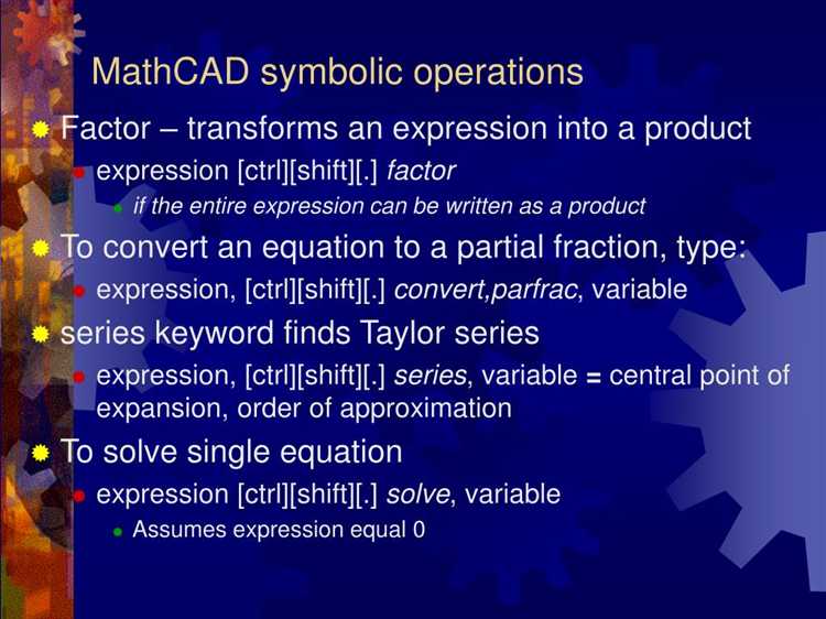 Работа с матрицами и векторами в символьной форме Mathcad