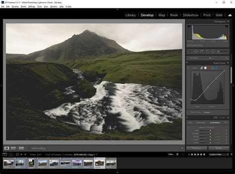 Где находится кривая в lightroom