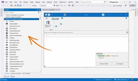 Где находится toolbox в visual studio 2019