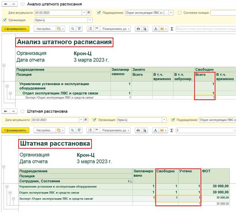 Как открыть штатное расписание в 1С:Зарплата и управление персоналом