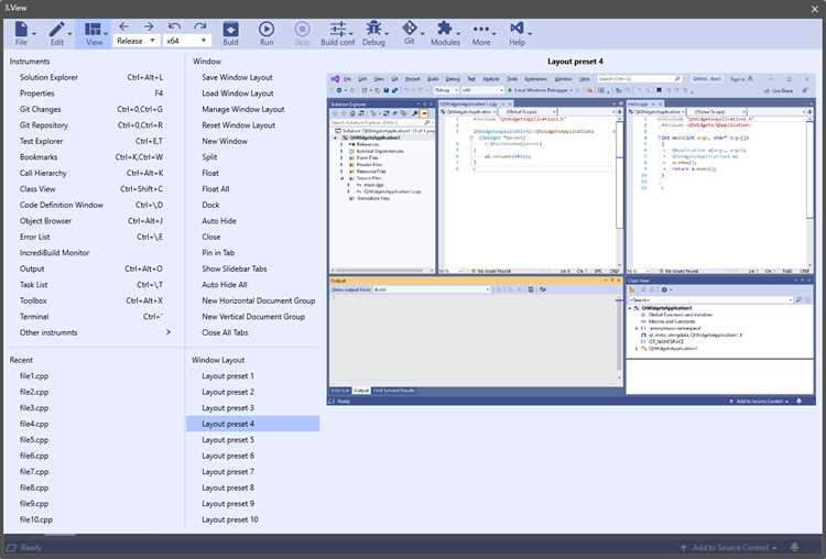 Где в visual studio окно управление расширениями