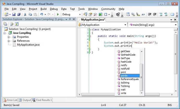 Установка необходимых расширений для поддержки Java в Visual Studio 2019