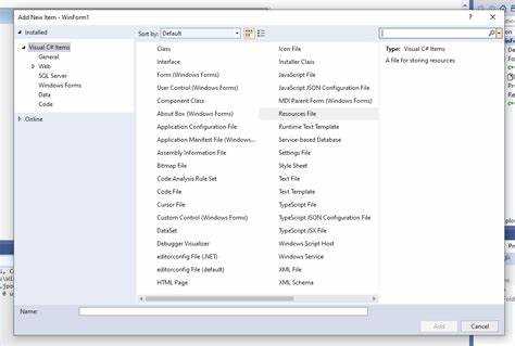 Открытие стартового окна Visual Studio и выбор типа проекта