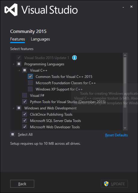 Установка numpy через встроенный терминал Visual Studio