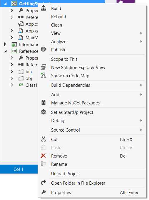 Как добавить обозреватель решений в visual studio