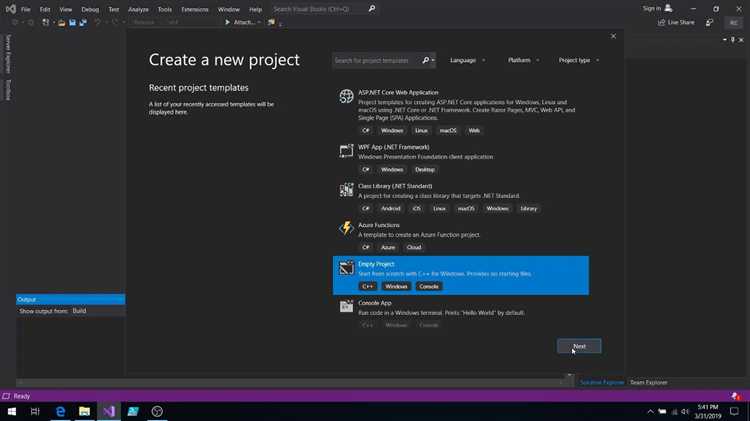 Создание нового проекта C++ с поддержкой OpenGL