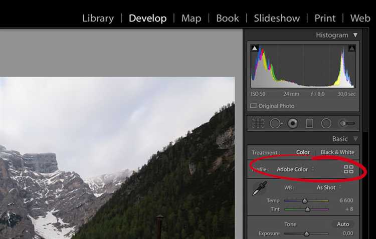 Использование Adobe DNG Profile Editor для создания профиля