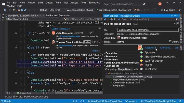 Автоматизация push и pull операций в Visual Studio