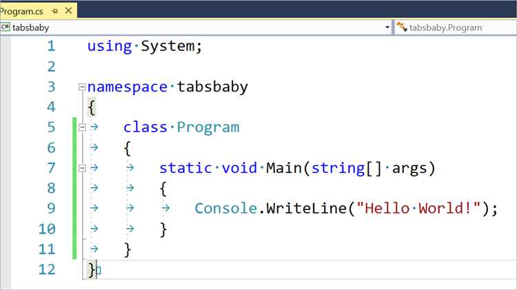 Использование пробелов вместо табуляции и наоборот
