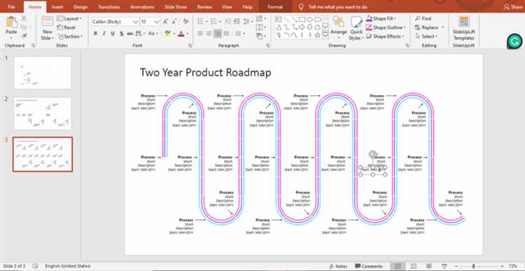 Выбор шаблона roadmap для PowerPoint