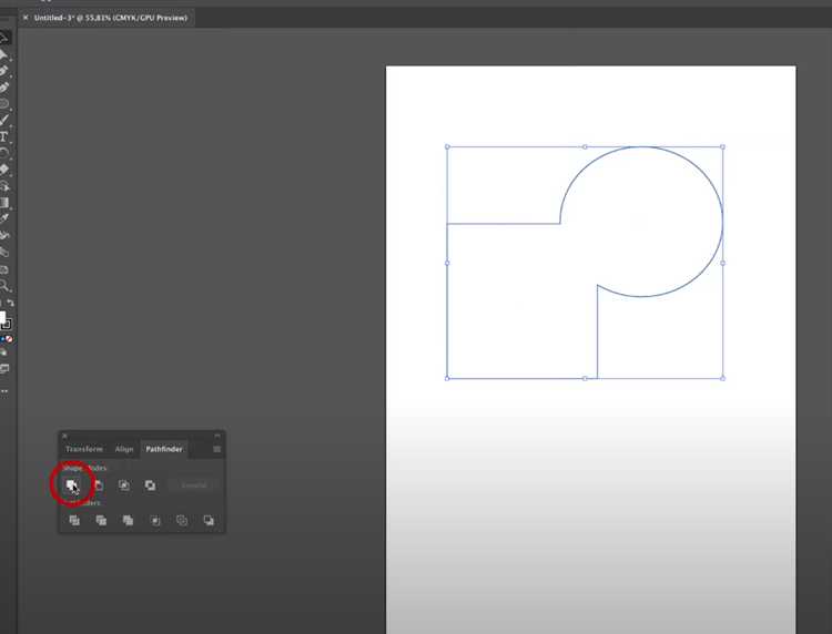 Как объединить фигуры в adobe illustrator