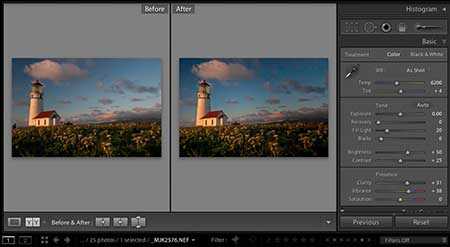Как обработать несколько фото в lightroom