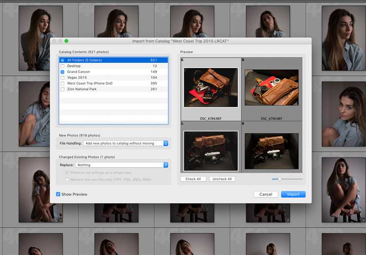 Настройка Lightroom для работы с новым расположением каталога