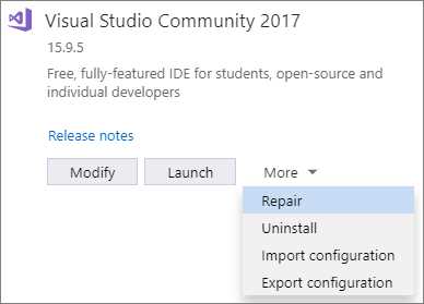 Как проверить корректность установки Visual Studio после переустановки