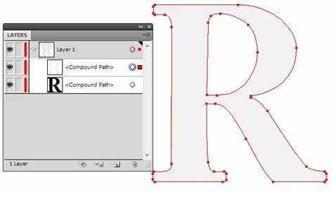 Настройка параметров кривых после преобразования текста