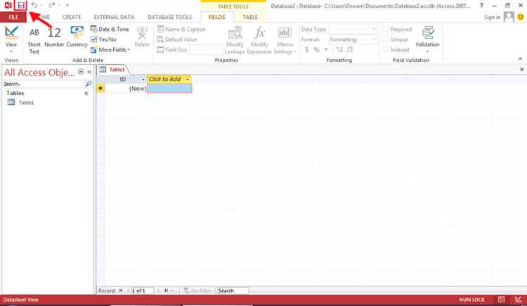 Создание подключения к Access через Data Source Configuration Wizard