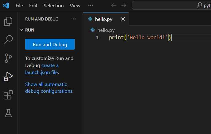 Как подключить питон к visual studio code