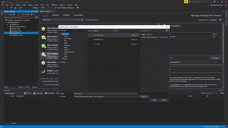 Как подключить sfml к visual studio 2019