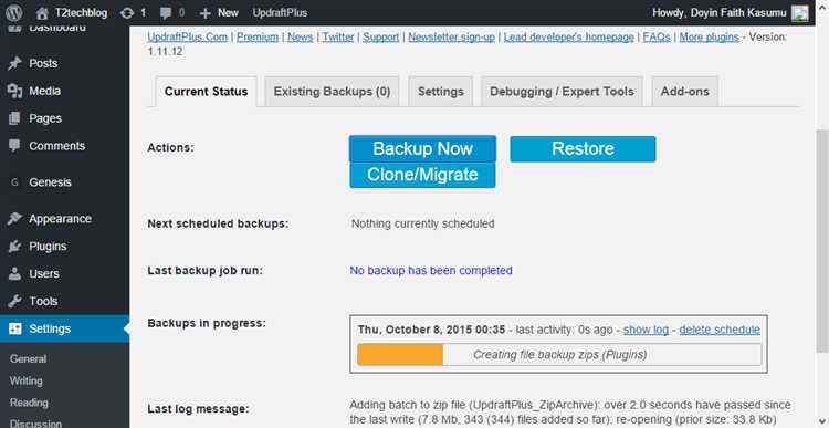 Подготовка к смене домена: резервное копирование и проверка текущих настроек