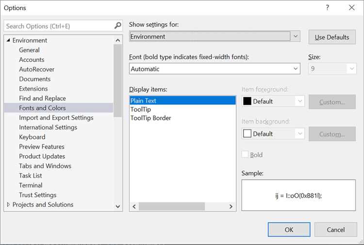 Как поменять шрифт в visual studio code