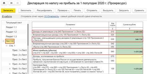 Экспорт данных по налогу на прибыль из 1С для сдачи отчётности