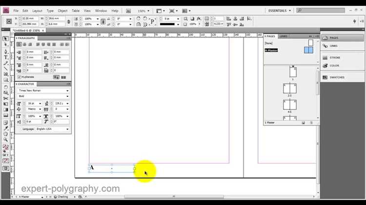 Как поставить нумерацию страниц в indesign