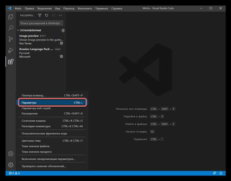 Как поставить русский в visual studio code