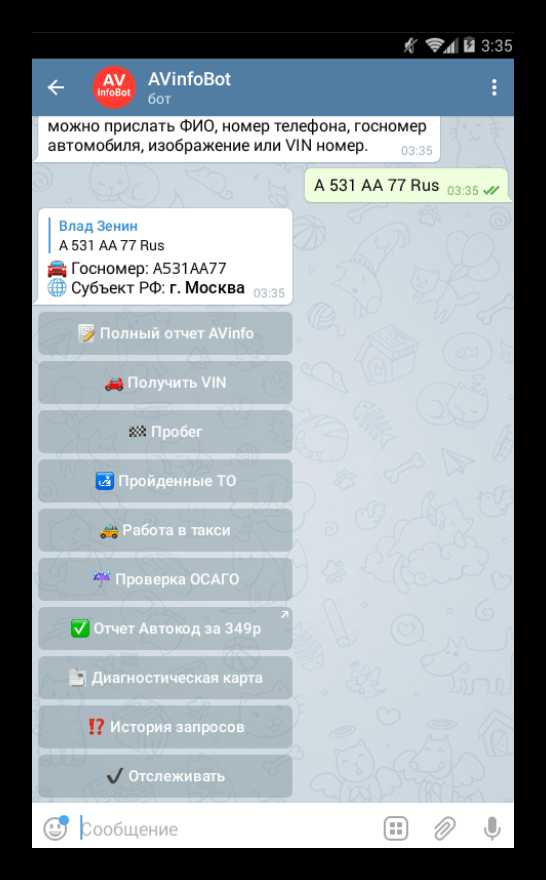 Какие риски можно выявить при проверке автомобиля через Telegram бота