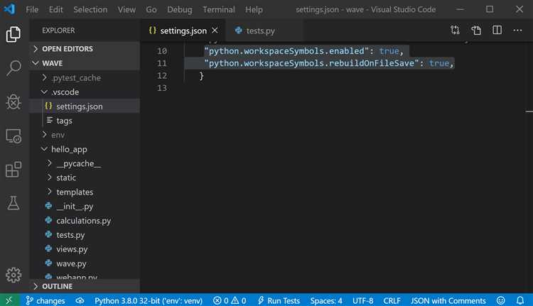 Использование отладчика для Python в Visual Studio Code