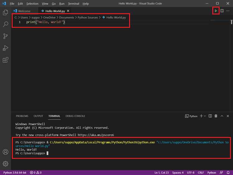 Установка Python и настройка среды в Visual Studio Code