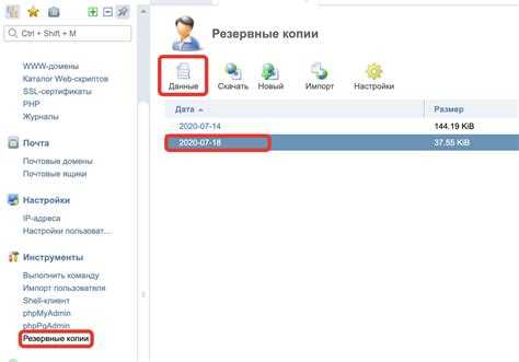 Проверка работоспособности сайта после восстановления резервной копии