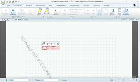 Использование встроенной функции exp() в Mathcad