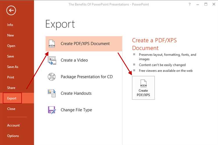 Как сохранить презентацию PowerPoint в формате PDF