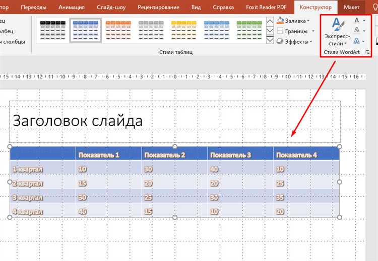 Как сделать таблицу в презентации powerpoint