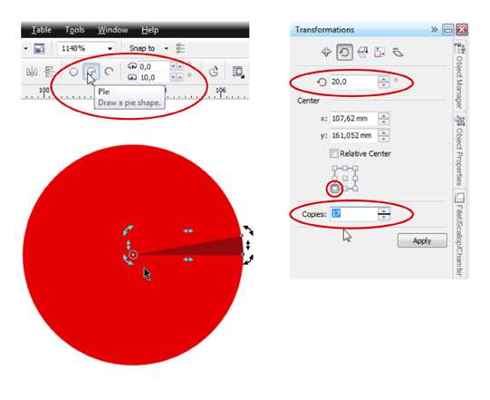 Как сделать текст по окружности в coreldraw