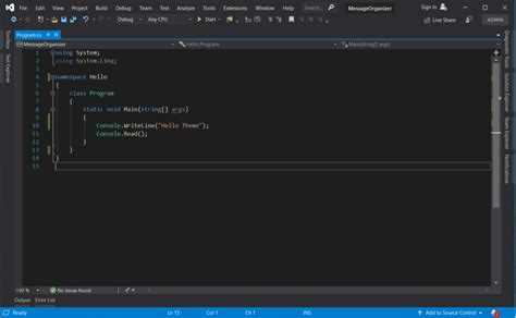 Как сделать темную тему visual studio