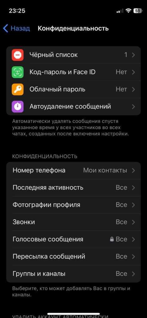 Что видят другие пользователи при разных настройках